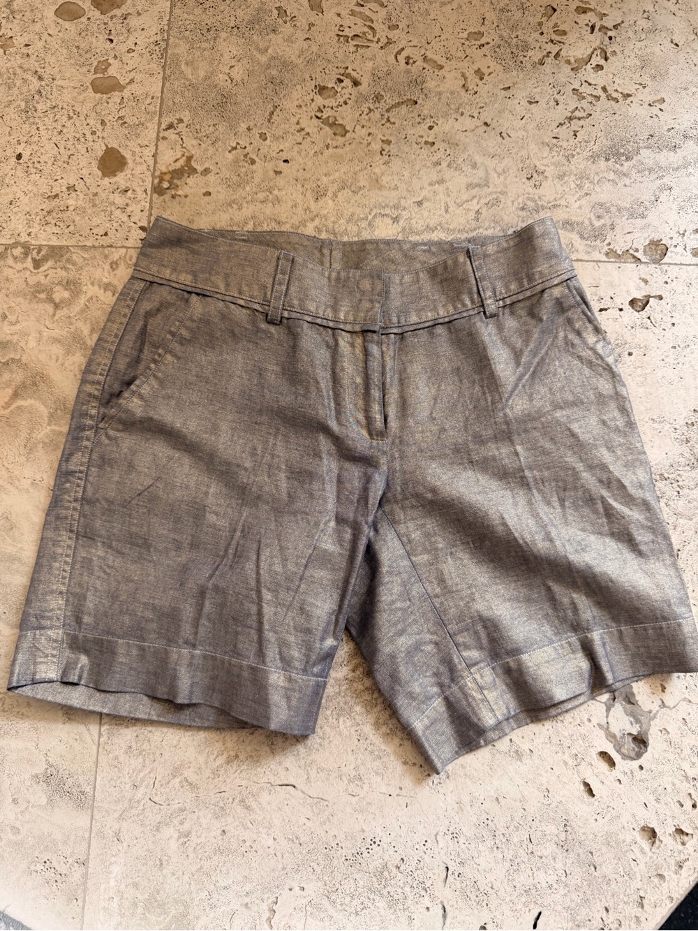Etcetera gold and taupeTailored Bermuda Shorts
